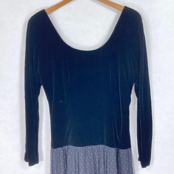 Vintage Ellen Tracy Maxi Velvet Dress Whimsy Fairy Goth Witchy Dark 90s Y2K 6 - Picture 2 of 6